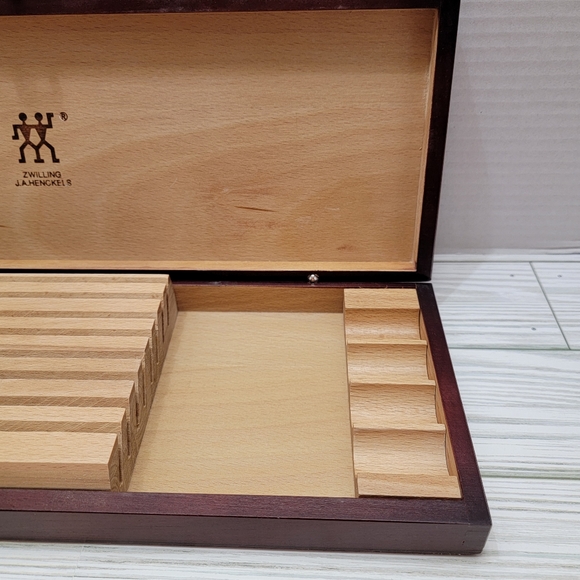 ZWILLING J.A HENCKELS 8 Replacement Storage Box Only Wooden Brown - Picture 8 of 16